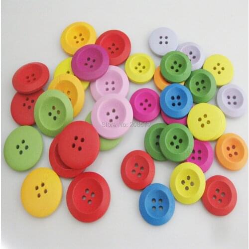 WBNNWN 20mm/25mm Sewing Garment Buttons Mix Colors 100 Pieces Handmade Scrapbooking Fit
