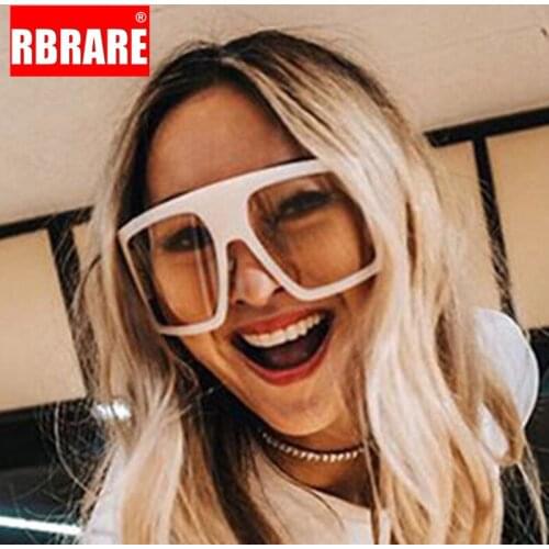 RBRARE Square Sunglasses Women Oversized Sunglasses Women Luxury Brand Sun Glasses Women Eyeglasses Retro Goggles Gafas De Mujer