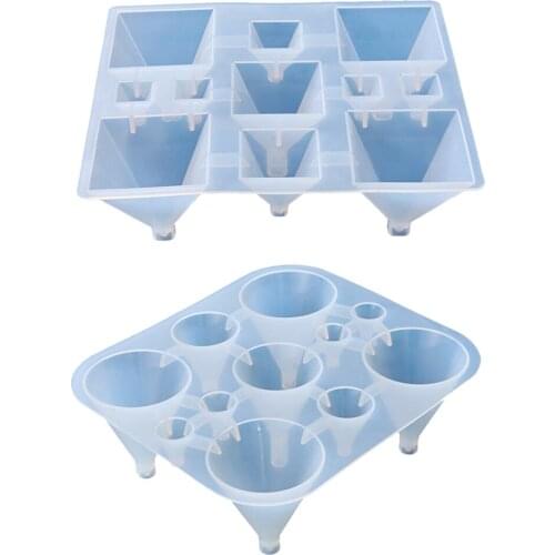 1PC Pyramid Cones Shaped Silicone Jewelry Mold UV Resin Epoxy Tools Jewelry Making Tools DIY Pendant Molds DIY Cake Model