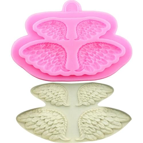3D Wings Silicone Mold Baby Birthday Cake Decorating Tools DIY Cupcake Baking Chocolate Fondant Mould Candy Polymer Clay Moulds