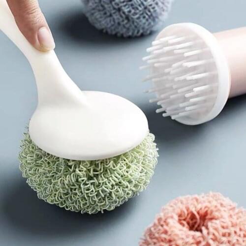 Для кухни Cuisine Cleaning Ball Handle посуда для кухни Replaceable Brush Non-Stick Pot Kitchen Accessories кухня принадлежности