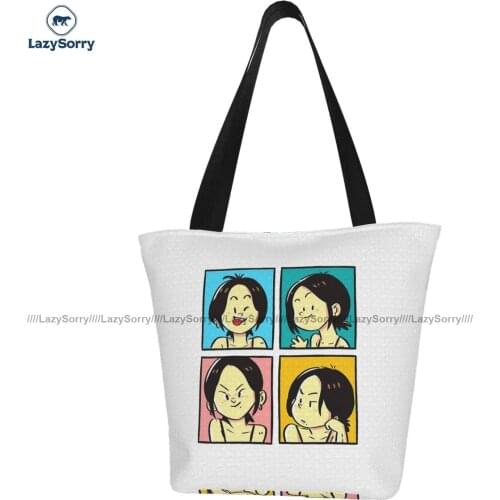 Kpop Shopping Bag School Cloth Handbags Woman Fashion Retro Bags