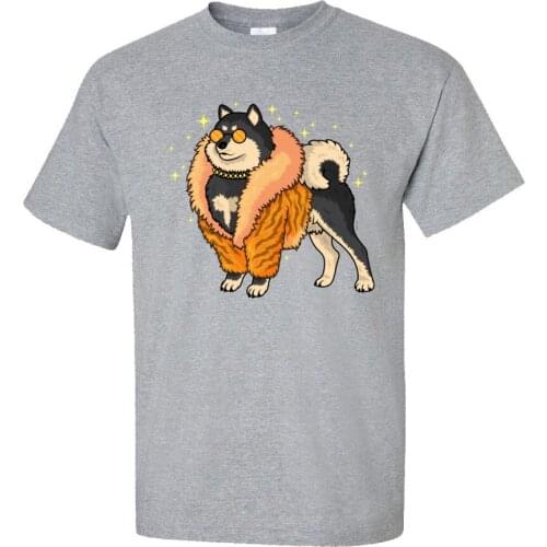 Super Fabulous Shiba Inu Tshirt 100% Cotton Fabric Mens Short Sleeve Tops T Shirt Printed Autumn T-Shirt Summer Tops Family