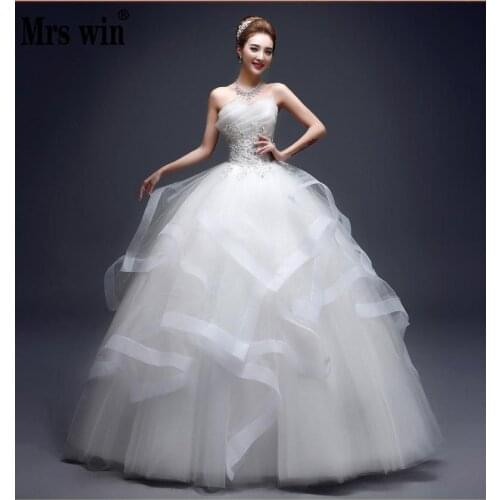 Wedding Dresses 2021 The Elegant Strapless Lace Up Ball Gown Princess Vintage Wedding Gown Custom Size 4 Colors Wedding Dress