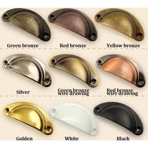 4pcs mini 81x35mm Vintage Bronze Decorative Drawer Door Pull Handle Knob Smooth Surface/Antique semicircle handle