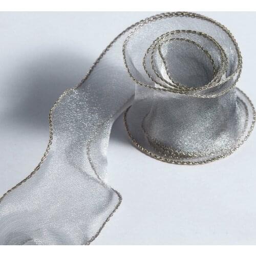 Wave Silk Organza ribbon Bow material for hair ornament gift wrapping decoration lace ribbons