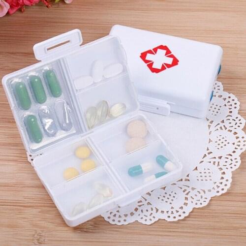1Pc 7 Days Foldable Mini Pill Box Container Drug Tablet Storage Travel Case Holder Plastic Refillable Bottles