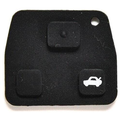 1PC Rubber Key Pad 3 Buttons Car Remote Key Cases Rubber Pads For Toyota Avensis Corolla Lexus Rav4