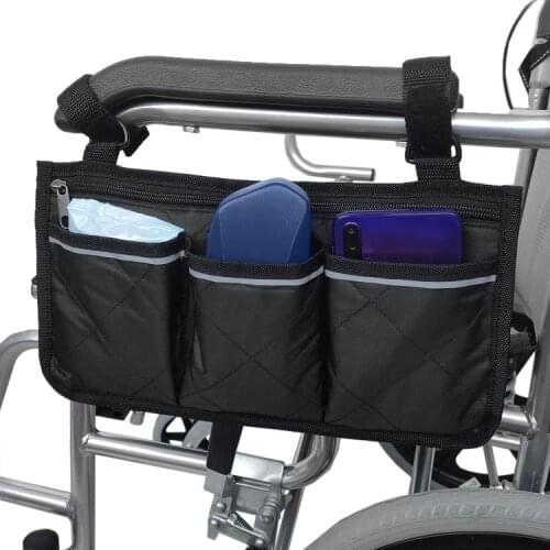 1 pcs Wheelchair side armrest storage bag storage bag Multi-color multi-pocket storage bag