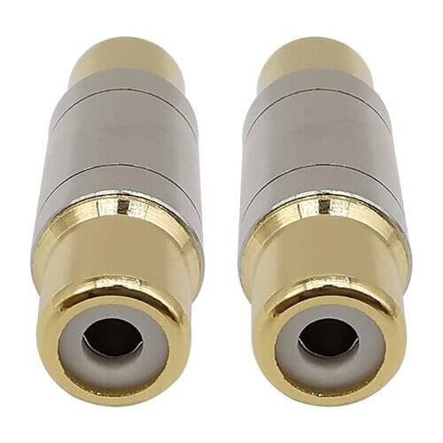 10Pcs Straight RCA Female Jack Adapter RCA Connector Gold Plated RCA audio connector RCA adapter for audio,video