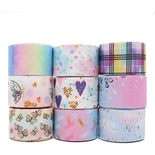 10 Yards 1.5' 38MM Geometric Patterns Printed Grosgrain Ribbons For Hair Bows DIY Handmade Materials Y2020103003