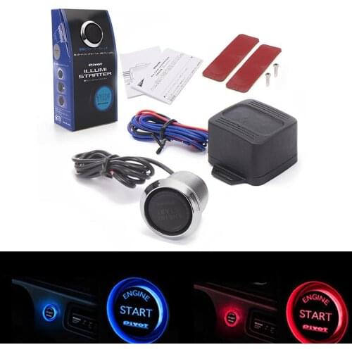 12V Car Engine Start Button Ignition Switch Starter Kit Start Button Car Engine Start Push Button Ignition Starter Switch Blue