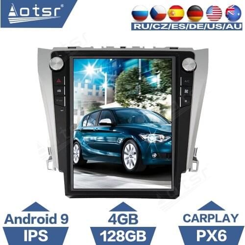 128G Tesla Android Car Radio PX6 AutoRadio For Toyota Camry 2012 - 2017 Multimedia Player GPS Tracker DSP CarPlay Autostereo