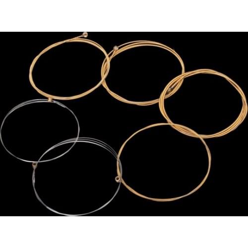 6 Pcs Hexangular Steel Replacement Strings E,B,G,D,A,E For Folk Acoustic Guitar