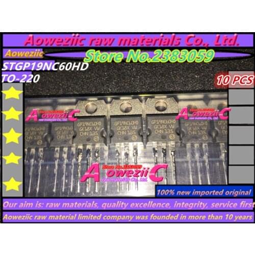 Aoweziic 100% new imported original STGP19NC60HD GP19NC60HD TO-220 MOSFET 19A 600V
