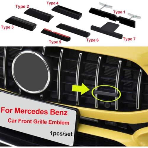 Car Accessory Grille Car Sticker Emblem Badge Front Hood Grill Logo Emblem Covers For AMG Letter Decoration
