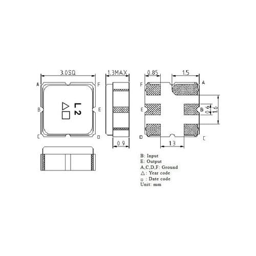 Free Shipping! New Original TA0490A 0490A SAW Filter 1228MHz SMD 3.0*3.0mm