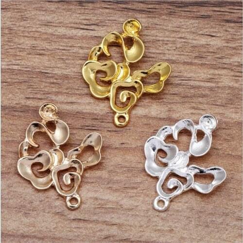 SIXTY TOWFISH 10 Pieces Copper DIY Jewelry Accessories New Alloy Flower