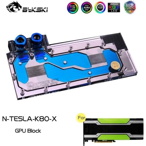 Bykski N-TESLA-K80-X Full Coverage GPU Water Block For LeadTek NVIDIA Tesla K80M Graphics Card Water Cooling GPU Radiator