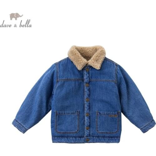 DBX15270-K dave bella winter kids boys fashion letter pockets hooded padded coat casual children tops high quality outerwear