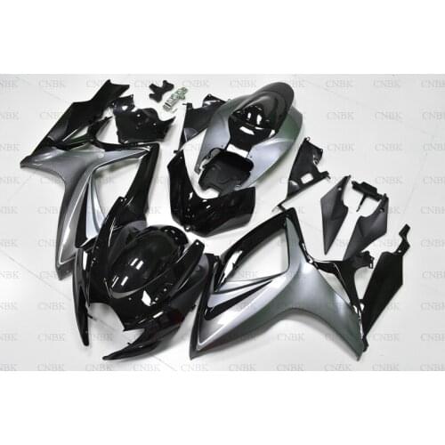 For Suzuki GSXR600 2006 - 2007 K6 Bodywork for Suzuki GSXR600 2007 Silver Black Fairing Kits for Suzuki GSXR750 07 Fairing