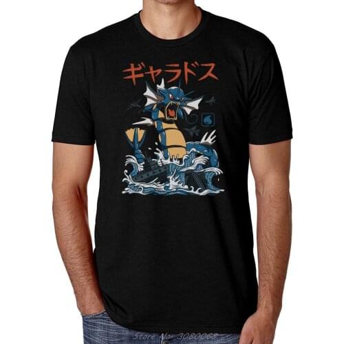 Gyarados Kaiju Japan Style T-Shirt Mens T-Shirt Summer Cotton Short Sleeve O-Neck Tops Tee Shirts