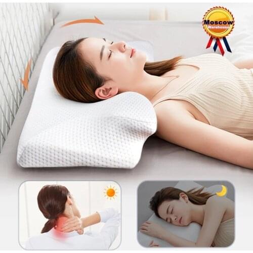 JINYU Contour Memory Foam Cervical Pillow Orthopedic Neck Pain Pillow for Side Back Stomach Sleeper Remedial Pillows
