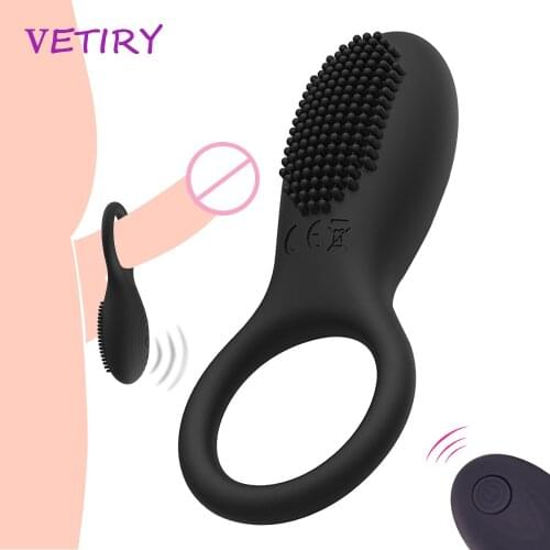 Penis Ring Vibrator Sex Toys for Men Delay Ejaculation Remote Control Cock Ring G-spot Clitoris Stimulator for Women Sex Shop