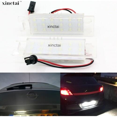 2PCS Canbus No Error LED Number License Plate Light Lampfor Opel Insignia Zafira B Corsa D Astra H