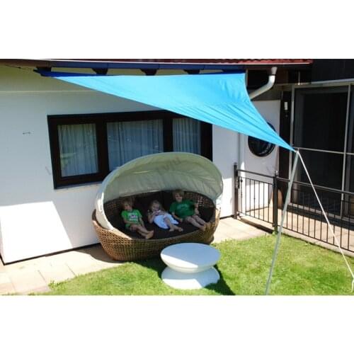 Lvju 13.1ft 4x4x4m Triangle Shade Sail Awnings For Waterproof Exterior Outdoor Awnings Tent Beach Umbrella Fabric