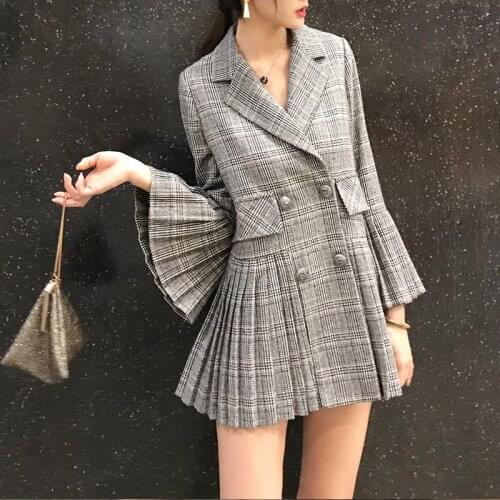 MIUXIMAO Women's Double-breasted Blazers