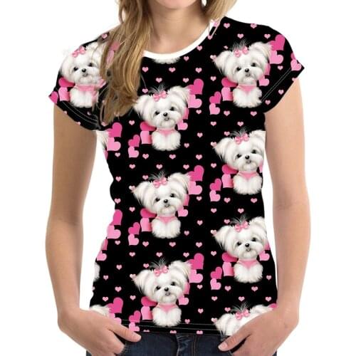 Fashion Female T Shirt Harajuku Product New Products Womens Tops and New Product 2022 Oversize Dog Crew Neck Blue