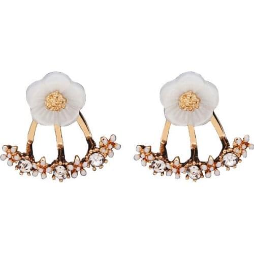 YaYI Fashion Jewelry Hot Selling Simple Stylish Star Women Drop Earrings Shiny White Zircon Exquisite Versatile Female Earring