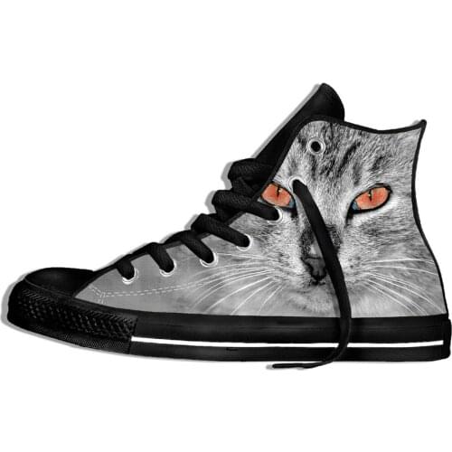 3D Pattern Customized Mens Shoes Animal mens Street-Star Side Fashion Spring High Top Canvas Shoes