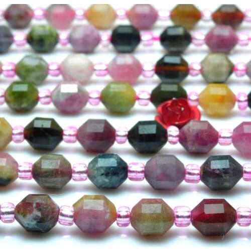 Natural Watermelon Tourmaline Faceted Double Terminated Point Loose Beads Wholesale Gemstone Semi Precious Stone Jewelry Making