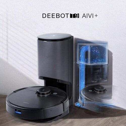 2021 New ECOVACS Deebot T9 AIVI With Auto-Empty Station Robot Vacuum Cleaner 3000Pa Suction Advanced TrueDetect 3D & TrueMapping