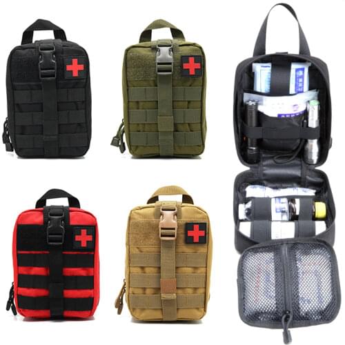 Hiking EDC Molle Tactical Pouch Bag Emergency First Aid Bag Survive Kit Package Travel Outdoor Camping Climbing Medical Kits Bag