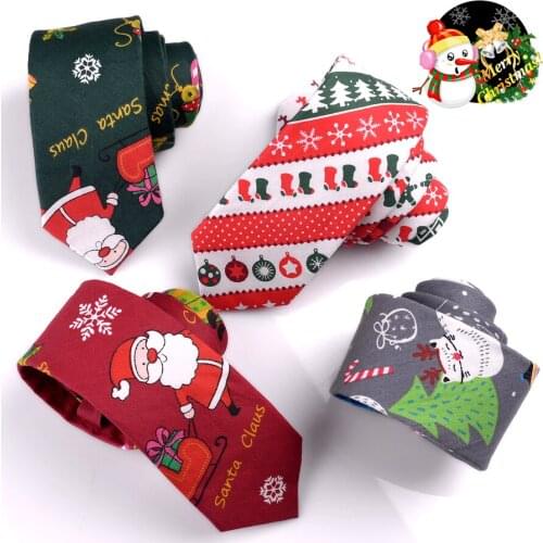 Christmas Series Tie Fashion Boys and Girls Korean Narrow Edition Small Tie Hand Tie Christmas Tie Gift Box