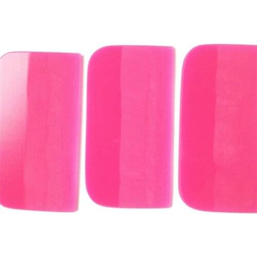 Pink Scraper Soft Rubber Squeegee Tint Tools Glass Water Wiper Car Styling Tool B36B