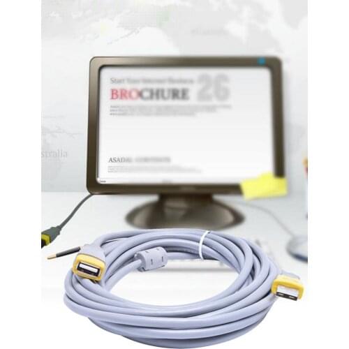 USB 2.0 Extension Cable Male To Female Widely Used Data Cable Male To Female Gray A/F Double Magnetic Ring Data Extension Cable
