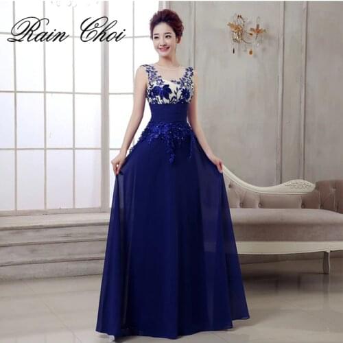 Evening Dresses 2020 O Neck Chiffon Party Gowns Long Formal Prom Dress