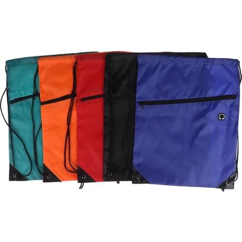 1PCS Travel Waterproof Nylon Drawstring Personalized Training Backpack Girl Bag School Sports Sack Gym Tote Bag School Sport Bag