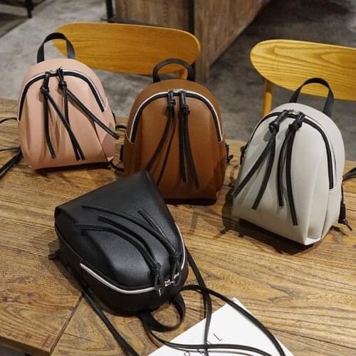 Lady Small Backpack Women Leather Shoulder Bag MultiFunction Mini Backpacks Female School Bagpack Bag For Teenage Grils