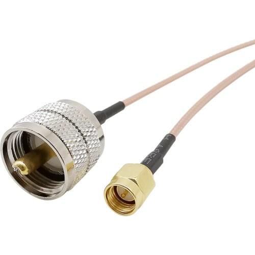 1Pcs RG316 Cable Jumper Pigtail UHF PL-259 Pl259 Male Plug to SMA Male Plug RF Coaxial Cables Connector 10cm 15cm 20cm 30cm 50cm
