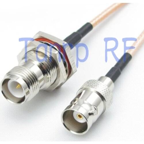 10pcs 15CM Pigtail coaxial jumper cable RG316 extension cord 6inch BNC female jack to RP TNC female RF adapter connector