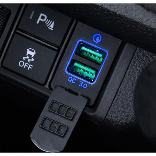 Car USB Charger Port Fast Charging Head Modification Car Charger Car Accessories for Honda Civic 10th 2016 2017 2018 2019 2020