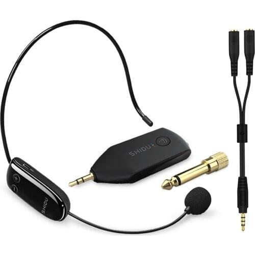 SHIDU UHF Wireless Microphone Headset Handheld Mic System Portable 3.5/6.5mm Plug Receiver For Voice Amplifier Speakers Teachers