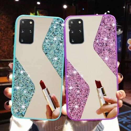 Case Bling Shine for Samsung S10 Lite Note 20 Ultra S20 FE S8 S9 Plus S10e 10 Lite Crystal Glitter Mirror Soft Silicone Cover