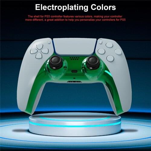 For Sony PS5 Gamepad Decorative Strip Skin Case Cover ABS Controller Handle Front Middle Housing Shell Face-plate Replacement