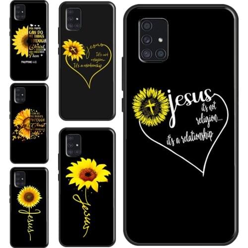 Sunflower Jesus Christ Case For Samsung Galaxy A20e A21S A7 2018 A51 A71 A31 A11 A01 A10 A30 A40 A50 A70 M21 M31